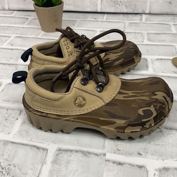 Crocs All Terrain Axle Leather Boat Shoes - Picture 5 of 9